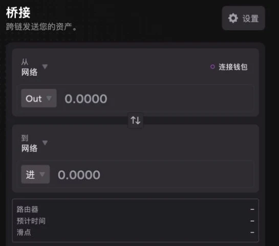 Synapse 未连接钱包的桥接面板,显示源链、目标链和路线字段